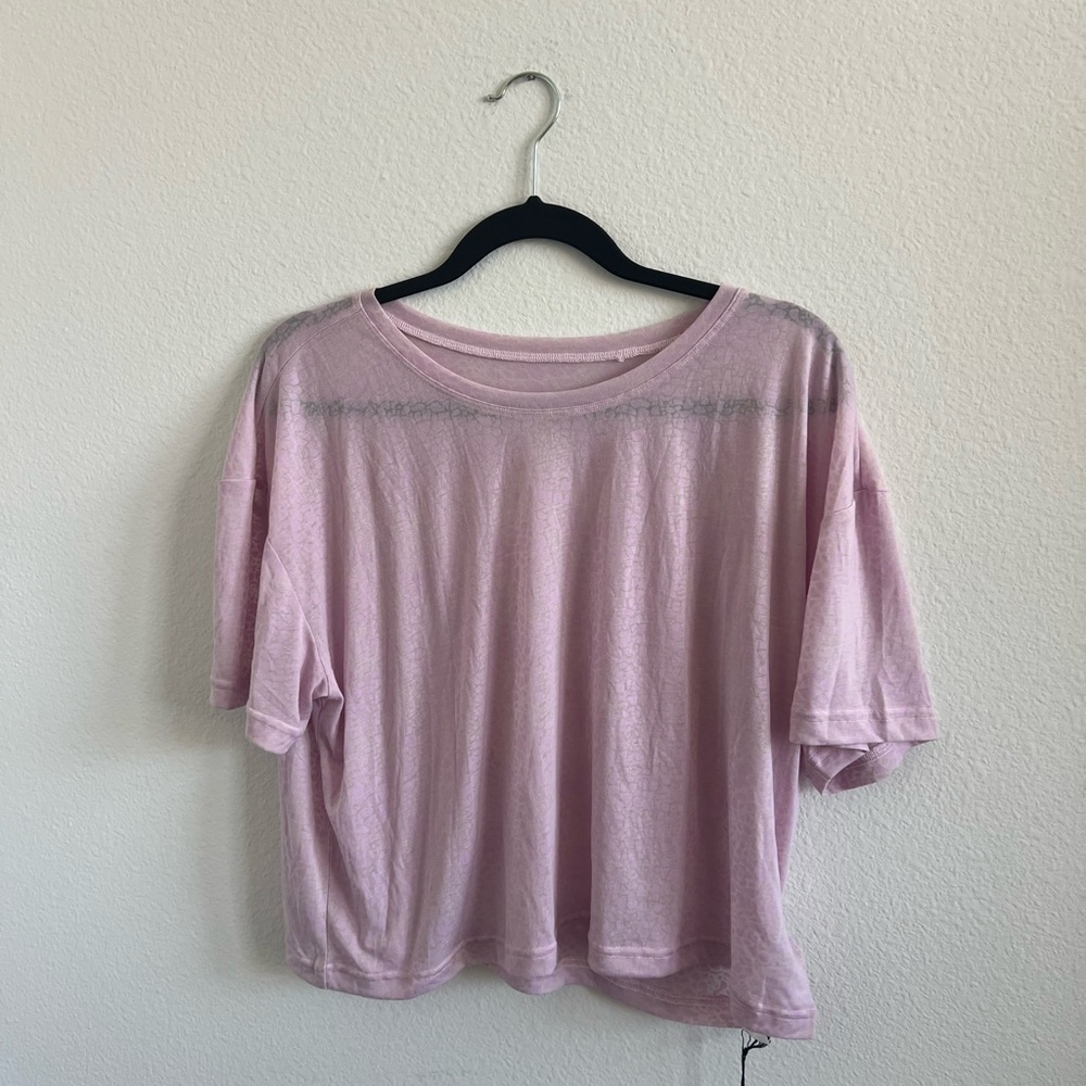 ZYIA Pink Crop Relaxed T-Shirt